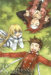Rule 34 | 00s, colette brunel, grass, highres, lloyd irving, lying, scan, tales of (series), tales of symphonia, zelos wilder