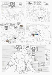 Rule 34 | 4chan, 4chan thread, aids, anon, anonymous (4chan), anonymous drawfag, bara, crowd, drawfag, drawthread, fighting, formal, highres, hunk, muscular, muscular male, opuu (opmk9), sex, yaoi