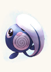 Rule 34 | absurdres, black eyes, closed mouth, commentary request, creature, creatures (company), full body, game freak, gen 1 pokemon, grey background, highres, nintendo, no humans, pokemon, pokemon (creature), poliwag, solo, takumi (creativeocean18), wavy mouth