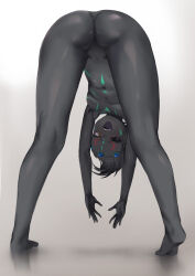 Rule 34 | 1boy, 2021, alien, ass, astral, astral (yu-gi-oh!), bent over, black eyes, black sclera, black skin, body markings, bodypaint, bulge, colored sclera, colored skin, fangs, forehead jewel, heterochromia, highres, kurage444, legs apart, looking down, male focus, no visible genitalia, open mouth, pectorals, puffy chest, smile, solo, spread legs, sweatdrop, tagme, teeth, trap, upper teeth only, yellow eyes, yu-gi-oh!, yu-gi-oh! zexal