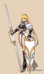 Rule 34 | fantasy, long hair, shield, sword, weapon, yoshizumi kazuyuki