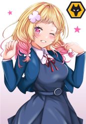 Rule 34 | 1girl, artist request, blonde hair, female focus, highres, long hair, love live!, love live! superstar!!, onitsuka natsumi, pink hair, solo