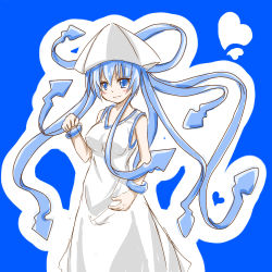 Rule 34 | blue eyes, blue hair, ikamusume, lowres, shinryaku! ikamusume, tentacle hair