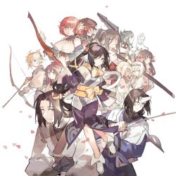 Rule 34 | 5boys, 6+girls, absurdly long hair, age difference, ahoge, ainu clothes, animal, animal ears, aquaplus, arrow (projectile), atuy, black hair, blonde hair, blue eyes, blue hair, blush, boots, bow (weapon), braid, breasts, brother and sister, brown eyes, brown hair, cat tail, closed eyes, closed mouth, dress, family, from above, from side, hair between eyes, hair ornament, hair up, haku (utawarerumono), hat, headband, height difference, holding, holding arrow, holding bow (weapon), holding sheath, holding sword, holding weapon, jachdwalt, jellyfish, kiwru (utawarerumono), kuon (utawarerumono), kurarin (utawarerumono), large breasts, layered sleeves, long dress, long hair, long sleeves, looking afar, looking at another, looking at viewer, looking down, mask, medium breasts, medium hair, multiple boys, multiple girls, nekone (utawarerumono), nosuri, ougi, petals, pipe in mouth, polearm, ponytail, red eyes, red hair, saraana, scarf, sheath, sheathed, short hair, siblings, sidelocks, sisters, small breasts, smile, smoking pipe, spear, starshadowmagician, swept bangs, sword, tail, twins, ukon (utawarerumono), uruuru, utawarerumono, utawarerumono: itsuwari no kamen, very long hair, weapon, weapons, white hair, white tail, yellow eyes, yellow scarf
