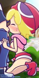 Rule 34 | 1boy, 1girl, amitie (puyopuyo), animated, ass, blonde hair, blush, breasts, clothes lift, curvy, deepthroat, fellatio, furii, green eyes, hat, hetero, kaliethva, large breasts, legs, licking, licking penis, live2d, lowres, nipples, oral, outdoors, penis, puyopuyo, sega, shiny skin, shirt lift, sound, squatting, tagme, thighs, tongue, video