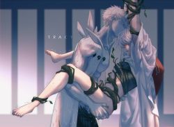 Rule 34 | 2boys, anal, arms up, artist name, ass, ass grab, barefoot, bdsm, bondage, bound, carrying, clenched teeth, closed eyes, clothes lift, colored skin, commentary request, crying, cum, cum in ass, dripping, grey hair, hat, hatake kakashi, highres, horns, male focus, male penetrated, mole, mole under mouth, multiple boys, naruto (series), naruto shippuuden, pants, penis, qwer00138, robe, roots, scales, scar, scar across eye, sex, shirt, shirt lift, short hair, standing, suspended congress, suspension, tears, teeth, uchiha obito, white hair, white robe, white skin, yaoi