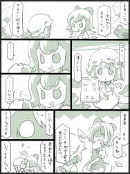 Rule 34 | 2girls, bow, cirno, comic, flandre scarlet, frog, hat, monochrome, multiple girls, touhou, translated, uni mate, wings, yunimeito