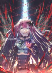 Rule 34 | 1girl, absurdres, baobhan sith (fate), baobhan sith (first ascension) (fate), blood, blood on face, blood on hands, cent u, detached sleeves, dress, fangs, fate/grand order, fate (series), highres, huge filesize, long hair, nail polish, pink hair, pointy ears, red nails, solo