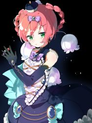 Rule 34 | 10s, 1girl, bluebell candy, braid, candy, elbow gloves, flower, food, gloves, green eyes, hat, highres, lily of the valley, mahou shoujo ikusei keikaku, pink hair, single glove, solo, uemasan0805