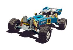 Rule 34 | car, commentary, dune buggy, english commentary, highres, motor vehicle, no humans, shadow, simple background, solo, spoiler (automobile), tamiya incorporated, vehicle focus, walter kim, white background
