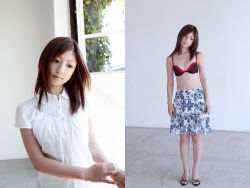 Rule 34 | blouse, bra, holy and bright, lingerie, ogura yuuko, photo (medium), shirt, skirt, underwear