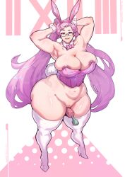 Rule 34 | 1girl, breasts, carrot, chinese zodiac, highres, jujunaught, large breasts, pink hair, solo, year of the rabbit