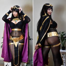 Rule 34 | 1girl, ass, black hair, bodystocking, breasts, cape, cleavage, cosplay, fire emblem, jewelry, large breasts, long hair, looking at viewer, nail polish, nintendo, photo (medium), solo, tharja (fire emblem)