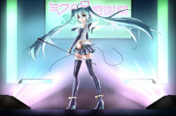 Rule 34 | 1girl, 39, ahoge, anklet, aqua eyes, aqua hair, boots, elbow gloves, floating hair, gloves, hatsune miku, high heels, highres, jewelry, kaiyi, long hair, microphone, microphone stand, open mouth, shoes, skirt, solo, thigh boots, thighhighs, twintails, very long hair, vocaloid, wings