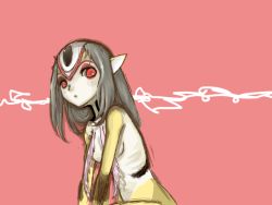 Rule 34 | 1girl, ao no roku-gou, furry, furry female, gawk, grey hair, image sample, monster girl, mutio, nude, pointy ears, red eyes, short hair, sitting, solo, therianthrope, white hair