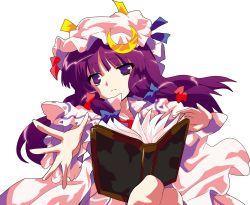 Rule 34 | 1girl, alphes (style), bad id, bad pixiv id, blush, book, crescent, female focus, hat, highres, long hair, oyu no kaori, parody, patchouli knowledge, purple eyes, purple hair, solo, style parody, touhou, transparent background