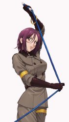 Rule 34 | 1girl, breasts, elbow gloves, gloves, highres, holding, holding weapon, holding whip, kuromorimine military uniform, long sleeves, looking at viewer, military, military uniform, nigou, red eyes, short hair, snk, the king of fighters, the king of fighters &#039;99, uniform, weapon, whip, whip (kof)