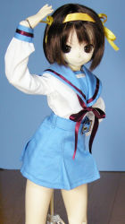 Rule 34 | 00s, brown hair, doll, photo (medium), short hair, solo, suzumiya haruhi, suzumiya haruhi no yuuutsu
