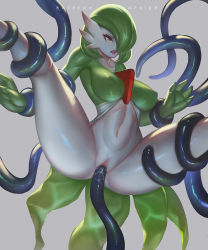 Rule 34 | 1girl, arm grab, bottomless, breasts, creatures (company), drooling, female focus, forced, game freak, gardevoir, gen 3 pokemon, green hair, held up, leg grab, lips, moaning, monster girl, nintendo, open mouth, pokemon, pokemon (creature), pussy, pussy juice, rape, red eyes, restrained, saliva, shiny skin, short hair, spread legs, tears, tentacle sex, tentacles, thigh grab, thighs, tongue, uncensored, unfairr, vaginal