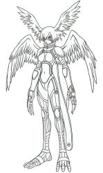 Rule 34 | armor, digimon, digimon (creature), head wings, highres, mask, short hair, shutumon, wings