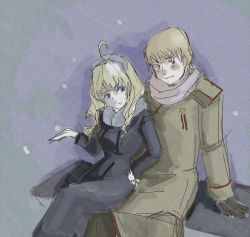 Rule 34 | axis powers hetalia, blonde hair, blue eyes, blush, colored skin, drill hair, fur, gloves, hat, open mouth, personification, russia, russia-onee-sama, russia (hetalia), star (symbol), white skin