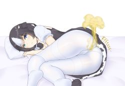 Rule 34 | 1girl, absurdres, artist request, ass, black hair, blush, cow girl, fart, from behind, highres, original, pantyhose, tagme