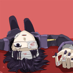 Rule 34 | 1boy, bandages, blood, eyepatch, male focus, purple hair, shion taito, solo, taito (vocaloid), vocaloid