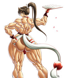 Rule 34 | biceps, breasts, extreme muscles, highres, huge breasts, muscular, nude, purukogi (plasma beach), shiranui mai