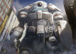 Rule 34 | absurdres, aircraft, airplane, building, cityscape, cloud, commentary, english commentary, fighter jet, fleet, flying, fog, garethjensen, grimoire (gundam), gundam, gundam g no reconguista, highres, jet, machinery, mecha, military, military vehicle, mobile suit, one-eyed, realistic, robot, science fiction, shield, signature, smoke, sparks, toy block, translation request, window