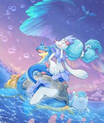 Rule 34 | :d, absurdres, afloat, aqua hair, articuno, artist name, aurora, beads, black eyes, blue eyes, bright pupils, bubble, building, city, closed eyes, closed mouth, commentary, creatures (company), dated, english commentary, fang, fang out, finizen, floating hair, floatzel, flying, game freak, gen 1 pokemon, gen 3 pokemon, gen 4 pokemon, gen 7 pokemon, gradient sky, hair beads, hair ornament, highres, katkichi, lapras, legendary pokemon, long hair, luvdisc, mountain, mountainous horizon, multicolored eyes, nintendo, no humans, open mouth, partially submerged, pink eyes, pokemon, pokemon (creature), primarina, sky, smile, starfish, starfish hair ornament, sunset, swimming, u u, water, white pupils, yellow eyes