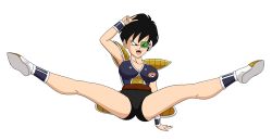 Rule 34 | 1girl, armor, black hair, body switch, boots, breasts, cameltoe, captain ginyu, cleavage, collarbone, dragon ball, dragonball z, fasha, female focus, ginyu1992, green-tinted eyewear, highres, personality switch, scouter, seripa, short hair, sleeveless, smile, smirk, tagme, tail, thighs, tinted eyewear