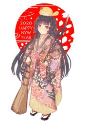 Rule 34 | 1girl, absurdres, animal, bayonet, bird, blunt bangs, blush, broom, cherry blossom print, collarbone, english text, floral print, full body, geta, girls&#039; frontline, gun, highres, holding, japanese clothes, kilabo, kimono, long hair, looking at viewer, obi, open mouth, red eyes, ribbon, sash, shoes, simple background, solo, standing, strap, submachine gun, type 100 (girls&#039; frontline), type 100 smg, weapon, white legwear, wide sleeves, yukata