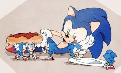 Rule 34 | arm support, bad id, bad pixiv id, chiro (pez777), furry, gloves, hot dog, licking lips, lying, multiple persona, on side, plate, sonic (series), sonic the hedgehog, sonic the hedgehog (classic), tongue, tongue out