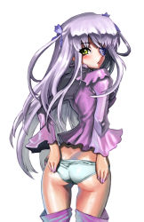 Rule 34 | 00s, ass, barasuishou, boots, bottomless, eyepatch, galugama, long hair, panties, purple hair, rozen maiden, solo, thigh boots, thighhighs, twintails, two side up, underwear, yellow eyes