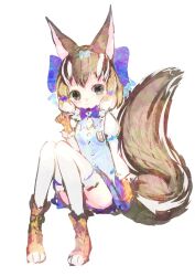 Rule 34 | 1girl, absurdres, animal ears, boots, brown eyes, brown hair, chipmunk ears, chipmunk girl, chipmunk tail, extra ears, full body, gloves, highres, kemono friends, kemono friends v project, kneehighs, looking at viewer, maki gamin, microphone, ribbon, shirt, short hair, shorts, siberian chipmunk (kemono friends), simple background, socks, solo, tail, vest, virtual youtuber