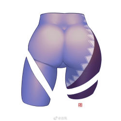 Rule 34 | 1girl, ass, ass focus, close-up, cropped legs, cropped torso, girls&#039; frontline, negative space, official alternate costume, simple background, solo, thigh strap, vhs (girls&#039; frontline), vhs (keeper on page 8) (girls&#039; frontline), weibo watermark, white background, yan wan