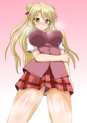 Rule 34 | blush, breasts, cameltoe, cleavage, impossible clothes, impossible shirt, panties, school uniform, shirt, smile, tenjouin saki, to love-ru, underwear