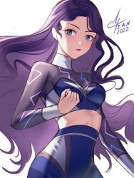Rule 34 | ae-karina, epic seven, long hair, purple eyes, purple hair, tagme, tall female