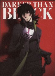 Rule 34 | darker than black, hei (darker than black), highres, mask, official art, red background, tagme