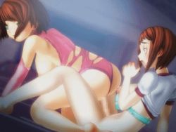 Rule 34 | animated, animated gif, assertive female, brown hair, futanari, girl on top, lowres, punyupuri rondo, reverse cowgirl position, sex, sex from behind, straddling, tinkle bell