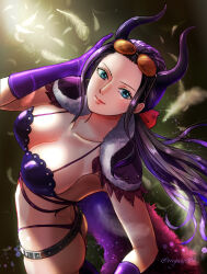 Rule 34 | 1girl, absurdres, alternate costume, ass, beast pirates uniform, breasts, butt crack, cleavage, highres, large breasts, long hair, looking at viewer, nico robin, official alternate costume, one piece, oregano551, revealing clothes, shiny skin, solo, thong