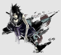 Rule 34 | black hair, kumo nokai, naruto, naruto (series), red eyes, sword, uchiha sasuke, weapon