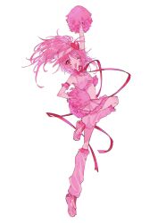 Rule 34 | 1girl, amulet heart, blush, cheerleader, commentary request, hair ornament, heart, heart hair ornament, highres, hinamori amu, loose socks, magical girl, midriff, navel, necktie, one eye closed, open mouth, pink footwear, pink hair, pochi (askas is god), pom pom (cheerleading), ribbon, shugo chara!, skirt, smile, socks, solo, visor cap
