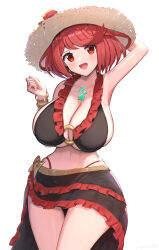 Rule 34 | absurdres, alternate costume, breasts, gonzarez, highres, large breasts, pyra (xenoblade), red eyes, red hair, xenoblade chronicles (series), xenoblade chronicles 2