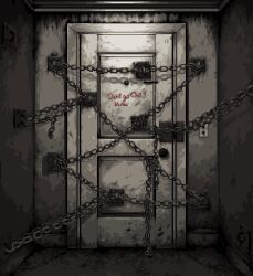 Rule 34 | chain, horror (theme), no humans, pixel art, silent hill (series), silent hill 4: the room