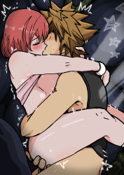 1boy 1girl absurdres breasts brown_hair highres kairi_(kingdom_hearts) kingdom_hearts mark_gavatino medium_breasts red_hair sex short_hair sora_(kingdom_hearts)