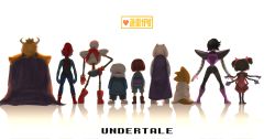 Rule 34 | 1other, 4boys, 4girls, absurdres, alphys, ambiguous gender, arms behind back, arthropod girl, asgore dreemurr, bad id, bad pixiv id, bandana, bare shoulders, barefoot, black footwear, black hair, black shirt, black shorts, blonde hair, blue jacket, blue pants, blue shirt, blue shorts, blue skin, boots, bow, brown hair, cape, clenched hands, coat, colored skin, copyright name, crown, cup, dress, english text, extra arms, fins, frisk (undertale), fur-trimmed jacket, fur trim, furry, gloves, hair bow, hand on own hip, hands in pockets, hands up, heart, highres, holding, horns, jacket, japanese text, jumpsuit, kashu (hizake), knee boots, lab coat, legs apart, long hair, long sleeves, mettaton, mettaton ex, muffet, multiple boys, multiple girls, pants, papyrus (undertale), ponytail, puffy short sleeves, puffy sleeves, purple cape, purple dress, purple footwear, raglan sleeves, red bow, red footwear, red gloves, red hair, red jumpsuit, red neckwear, reflection, robot, sans (undertale), shirt, short hair, short jumpsuit, short sleeves, short twintails, shorts, simple background, skeleton, sleeveless, sleeveless shirt, slippers, striped clothes, striped shirt, tail, teacup, teapot, toriel, translated, twintails, undertale, undyne, white background, white coat, white footwear, yellow headwear