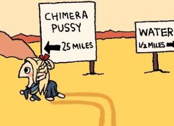 Rule 34 | 1girl, blonde hair, blue robe, commentary, crawling, day, desert, desert dilemma (meme), dungeon meshi, elf, english commentary, english text, full body, implied yuri, long hair, lowres, marcille donato, meme, open mouth, outdoors, pointy ears, profile, robe, sign, sirorpheusiii, smile, solo