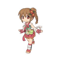 Rule 34 | + +, 1girl, arang (ragnarok online), arm wrap, blue butterfly, braid, braided ponytail, bug, butterfly, chibi, chibi only, closed mouth, fingerless gloves, flower, full body, gloves, green shirt, hair between eyes, hair flower, hair ornament, hip vent, insect, looking at viewer, official art, poring, ragnarok online, red eyes, red flower, red footwear, red gloves, red skirt, sandals, shin guards, shirt, short hair, side ponytail, simple background, single braid, skirt, sleeveless, sleeveless shirt, smile, solo, taekwon (ragnarok online), tassel, transparent background, walking, yuichirou