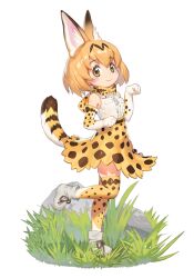 Rule 34 | 1girl, animal ears, cat ears, cat girl, cat tail, destiny child, extra ears, game cg, kemono friends, kemono friends 2, looking at viewer, official art, serval (kemono friends), solo, tachi-e, tail